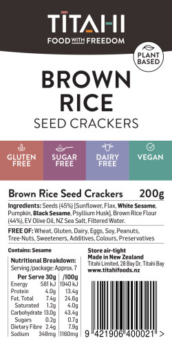 Brown Rice Seed Crackers